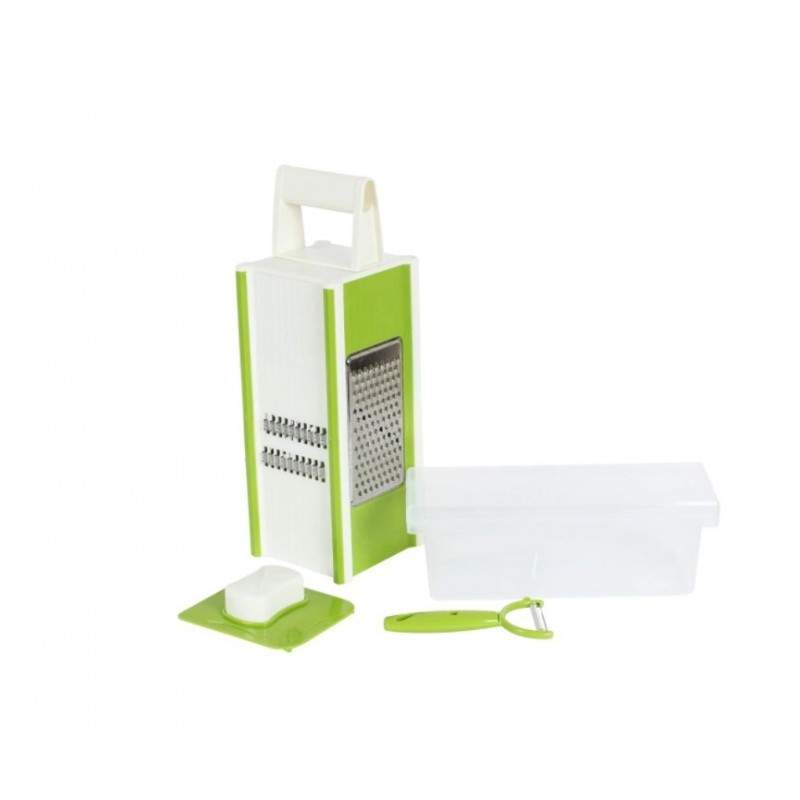 Razatoarea multifunctionala EDAR® fructe, legume si branzeturi, recipient, material rezistent, alb/verde