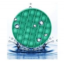 Jucarie antistres EDAR® senzoriala din silicon, pentru copii, impermeabila, forma rotunda, verde