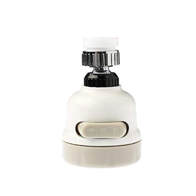 Cap de robinet ultra flexibil SIKS® pentru baterie chiuveta, cu 3 pulverizatoare, alb/bej
