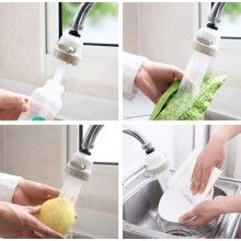 Cap de robinet ultra flexibil SIKS® pentru baterie chiuveta, cu 3 pulverizatoare, alb/bej