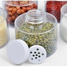 Set EDAR® recipiente pentru condimente, 12 piese cu capac, plastic, transparent