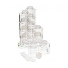 Set EDAR® recipiente pentru condimente, 12 piese cu capac, plastic, transparent