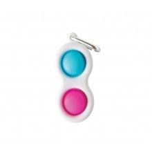 Jucarie senzoriala EDAR® tip breloc, joc antistres, 2 bule de silicon, multicolor