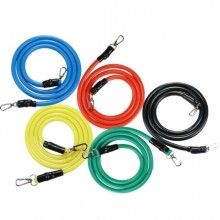 Set sistem de antrenament EDAR® 5 corzi elastice fitness, extensibile, cu accesorii, 120 cm