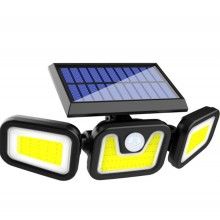 Lampa solara EDAR® de perete, cu senzor de miscare, 74 leduri, incarcare solara