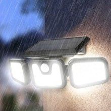 Lampa solara EDAR® de perete, cu senzor de miscare, 74 leduri, incarcare solara Lampa solara EDAR® de perete, cu senzor de miscare, 74 leduri, incarcare solara