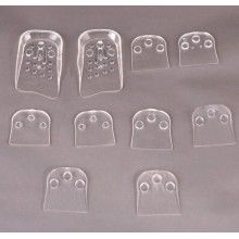 Talonete incaltatoare EDAR® pana la 5 cm, set 2 branturi din silicon pentru calcai, transparent