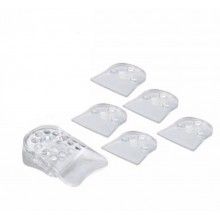 Talonete incaltatoare EDAR® pana la 5 cm, set 2 branturi din silicon pentru calcai, transparent