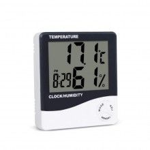 Termometru digital EDAR cu higrometru, ceas, alarma, calendar, pentru birou, baterie inclusa