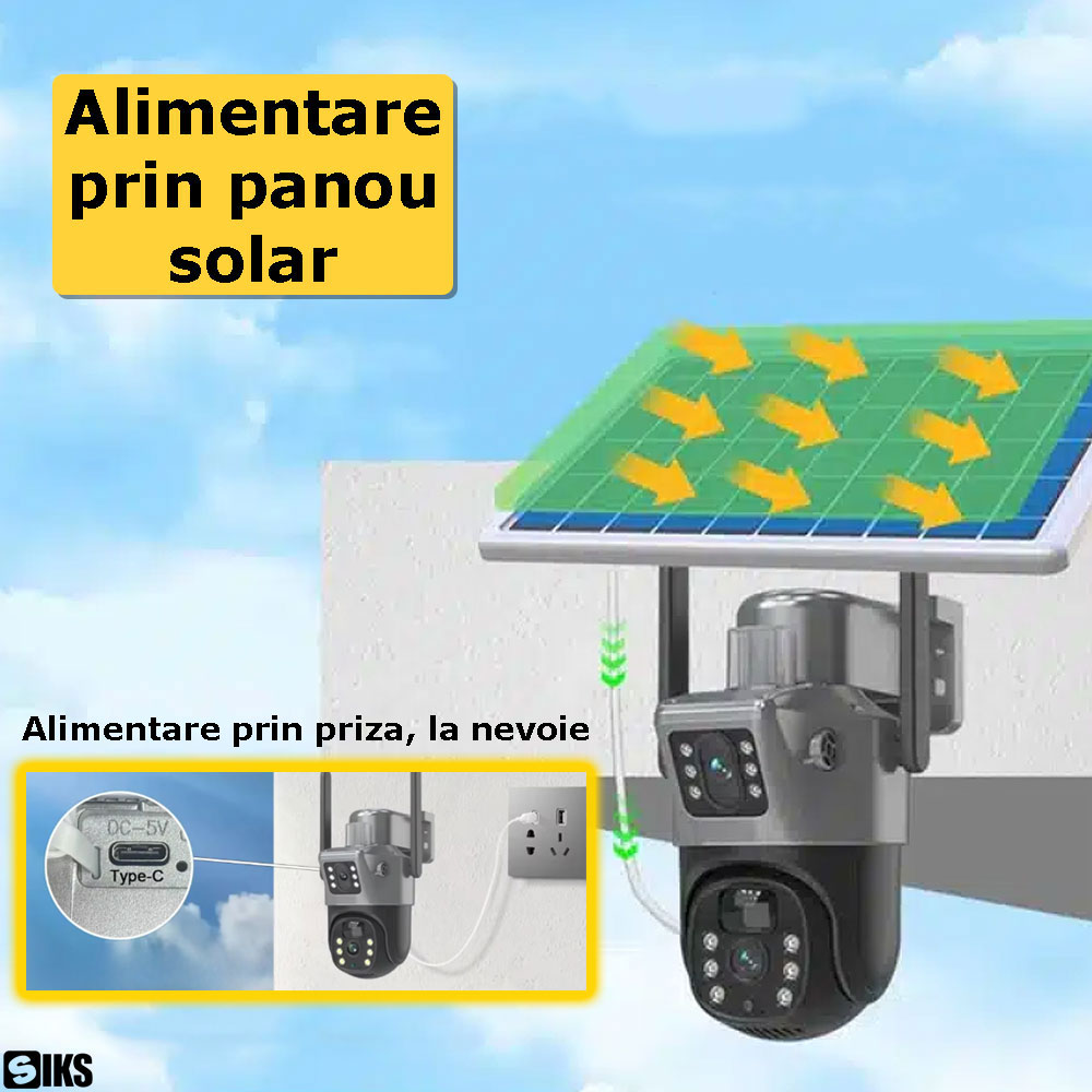 Alimentarea duala a camerei de supraveghere, model EC11