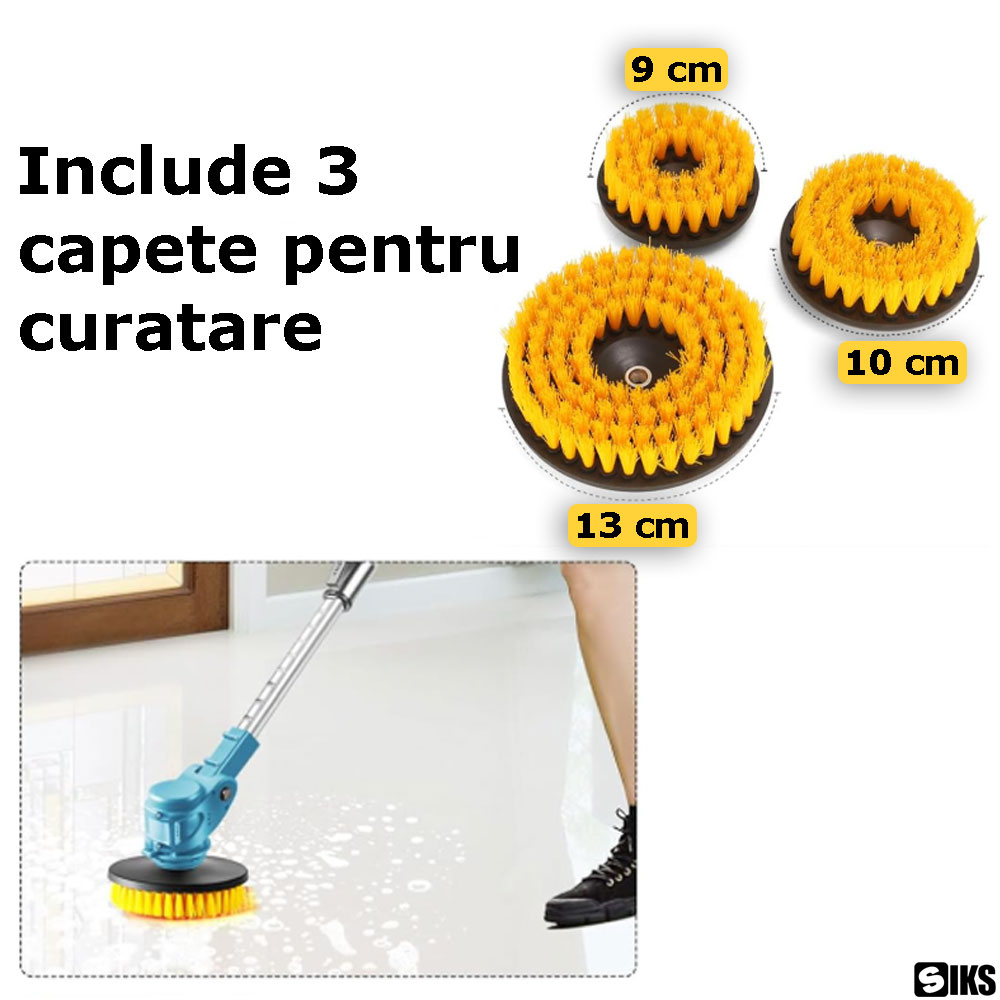 Cele 3 capete de curatare ale periei electrice