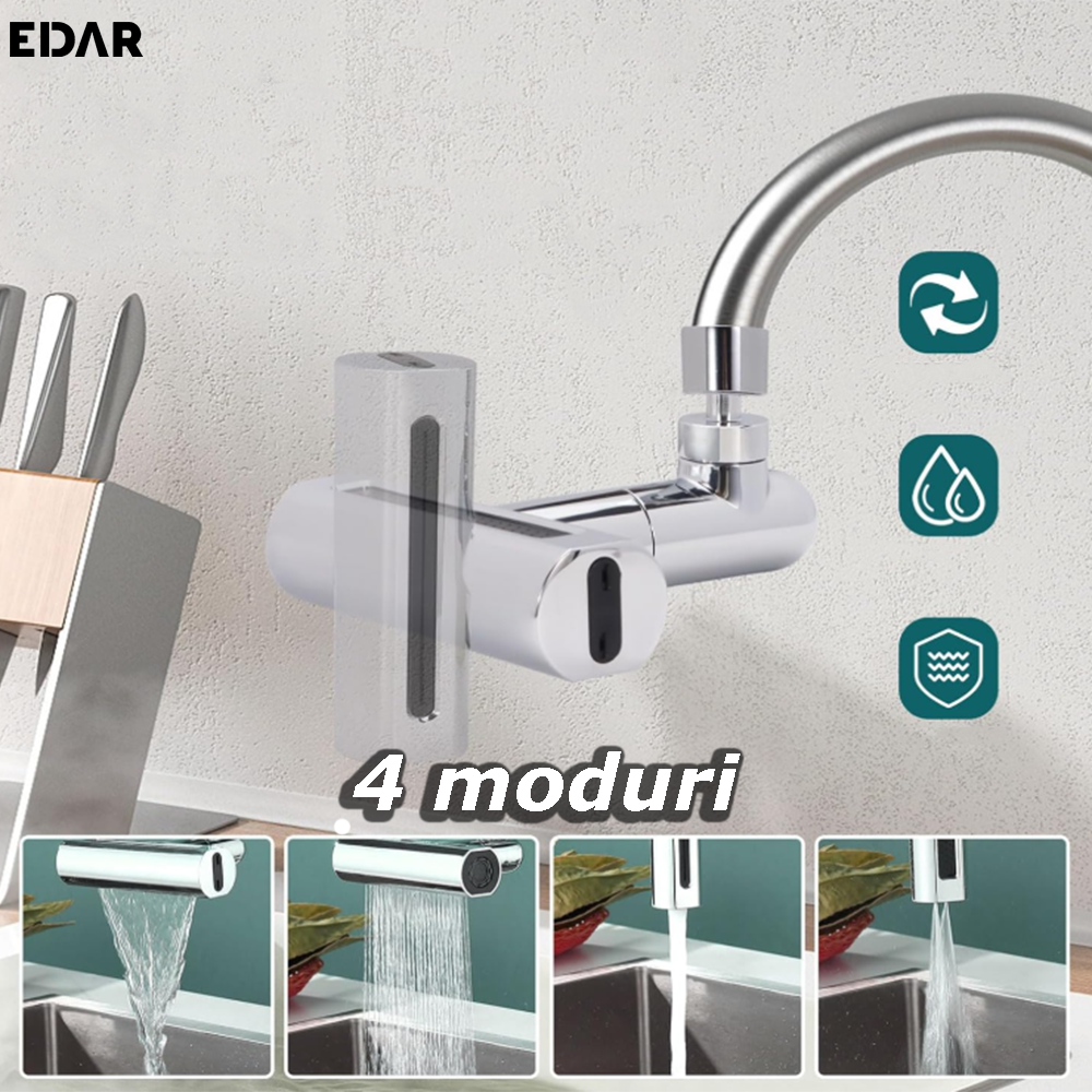 Cele 4 moduri de dispersie a apei ale adaptorului pentru robinet