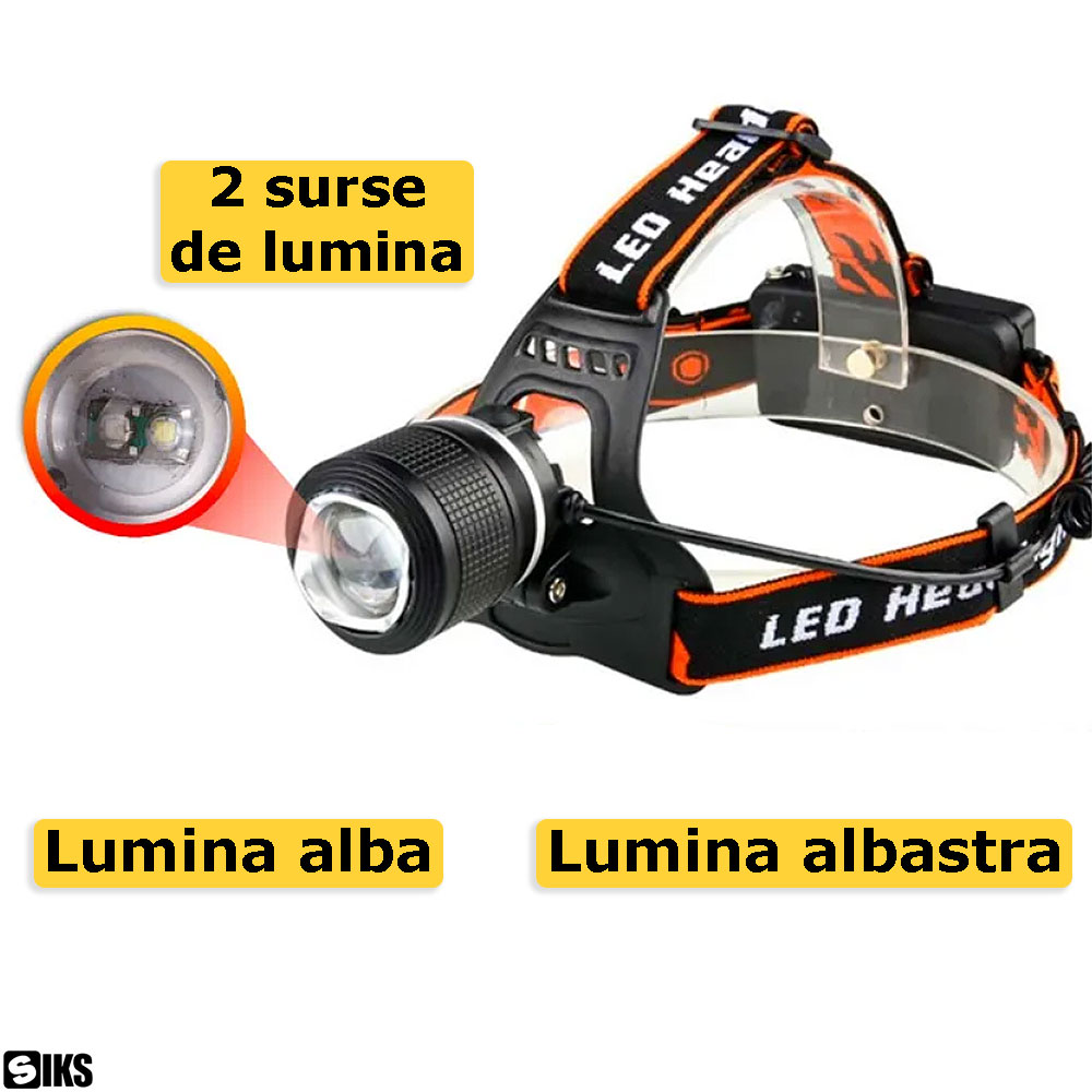 Cele doua surse de lumina disponibile pentru lanterna SIKS