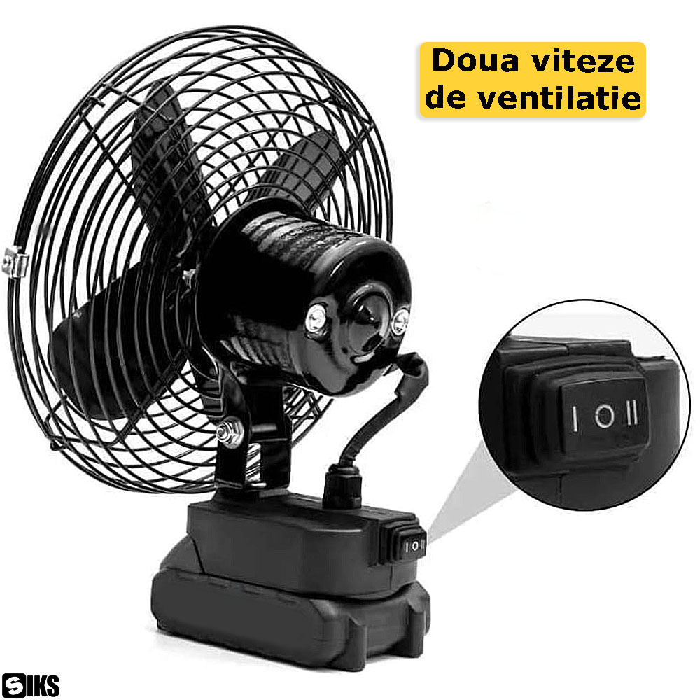 Cele doua viteze de ventilatie ale ventilatorului portabil SIKS