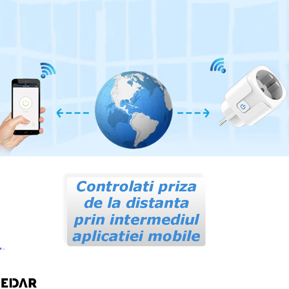 Controlul de la distanta al prizei inteligente EDAR