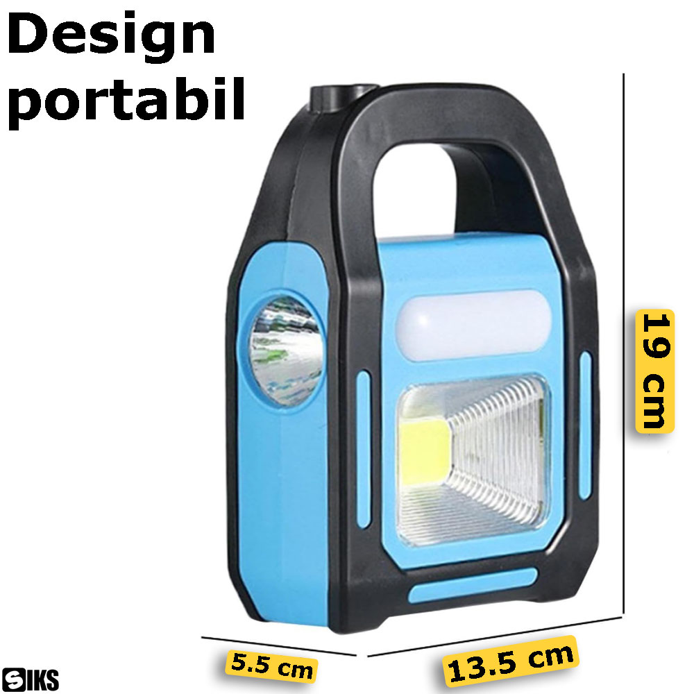 Designul portabil si dimensiunile lanternei portabile SIKS