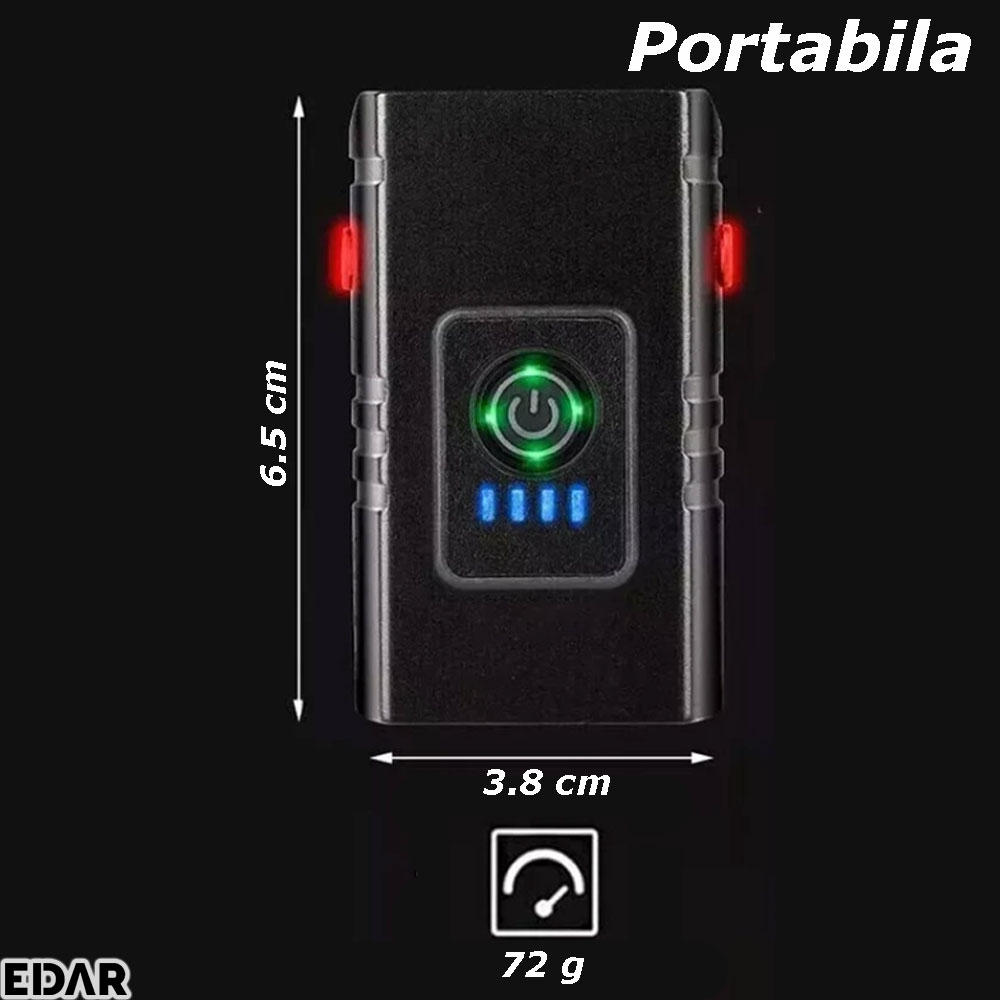 Dimensiunile si greutatea lampii pentru bicicleta EDAR