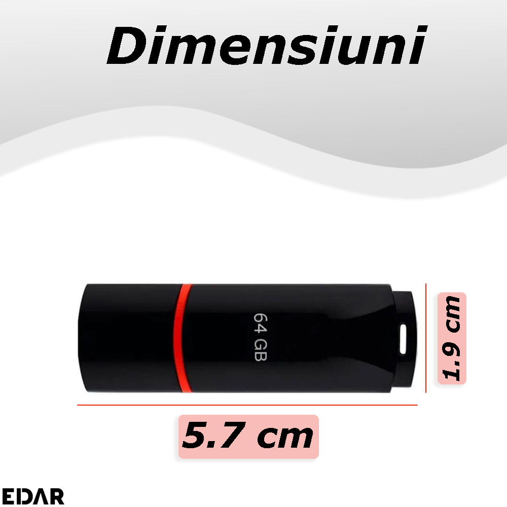 Dimensiunile stick-ului de memorie EDAR