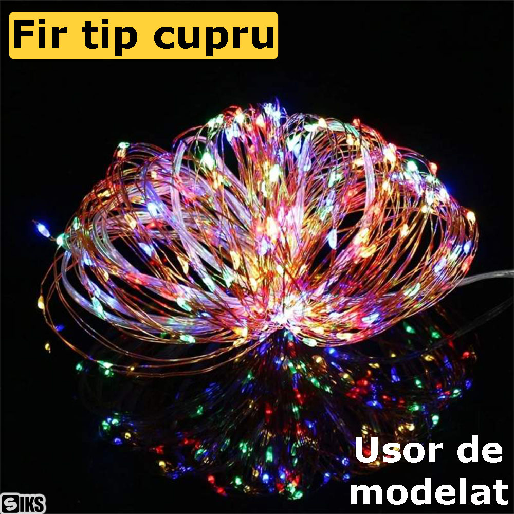 Firul tip cupru din componenta ghirlandei luminoase SIKS
