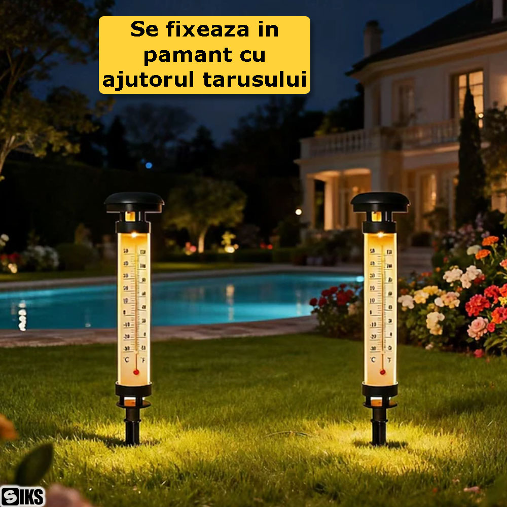 Fixarea in pamant cu ajutorul tarusului a termometrului SIKS
