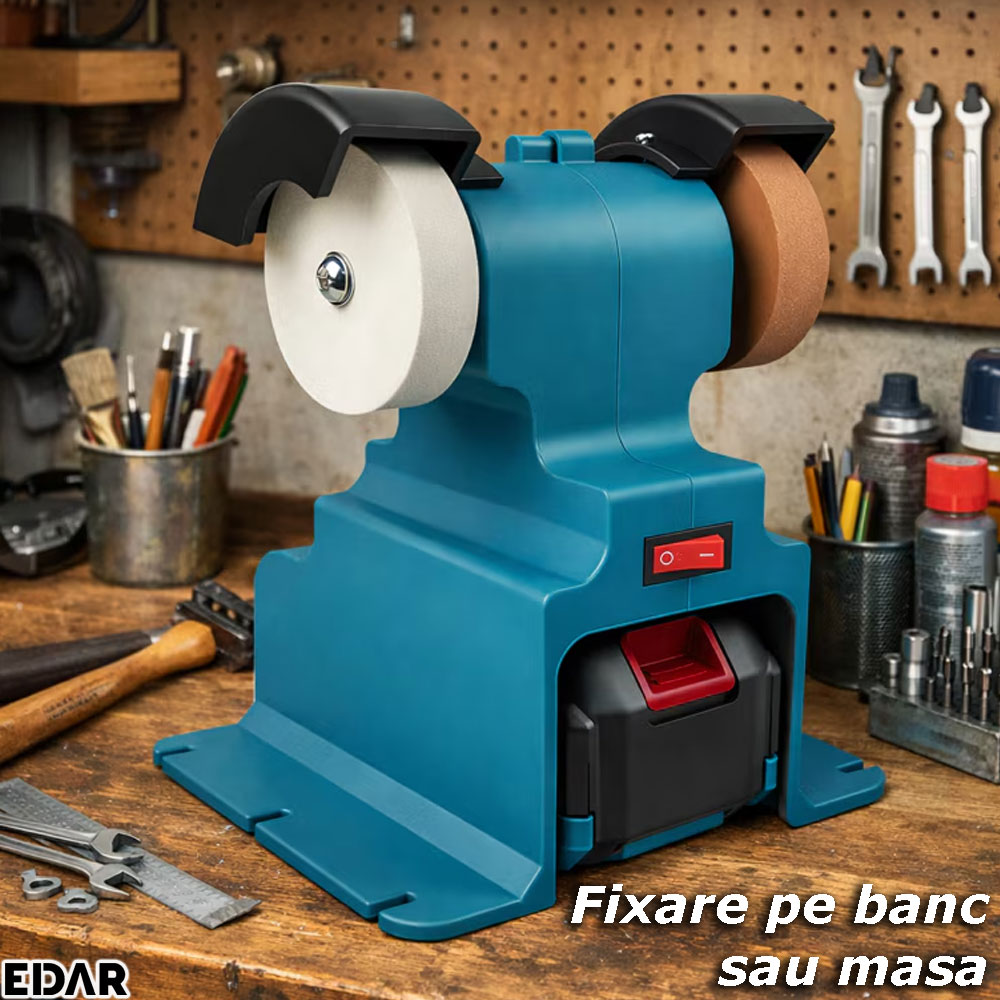 Fixarea pe banc sau masa a polizorului electric EDAR