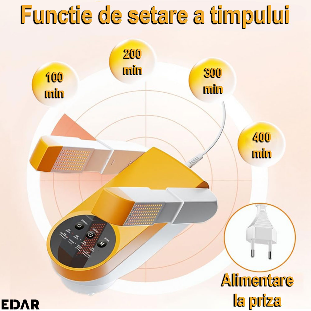 Functia de setare a timpului disponibila pentru uscatorul de incaltaminte EDAR