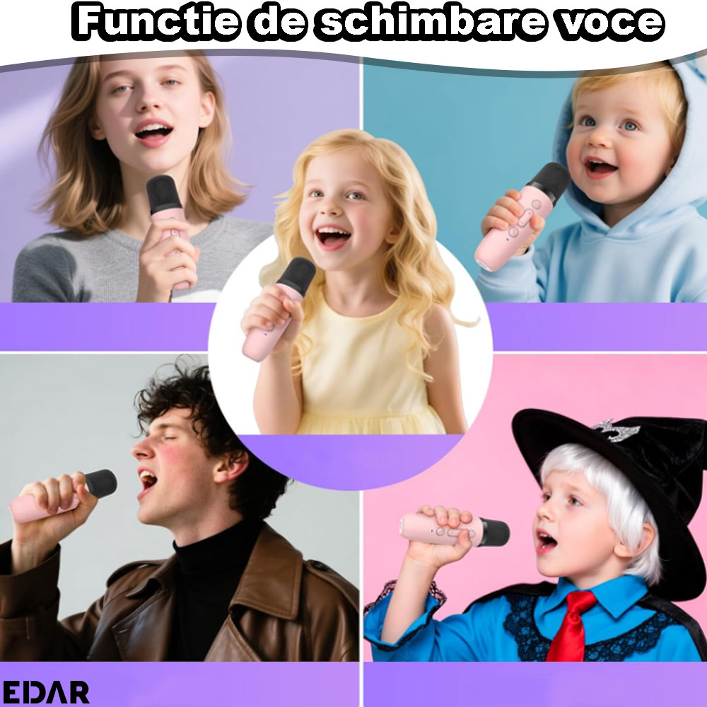 Functiile de schimbare voce disponibile pentru microfonul karaoke