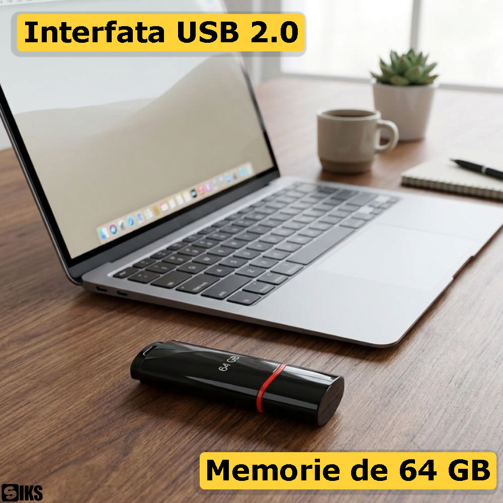 Interfata USB si memoria de 64 GB ale stickului SIKS
