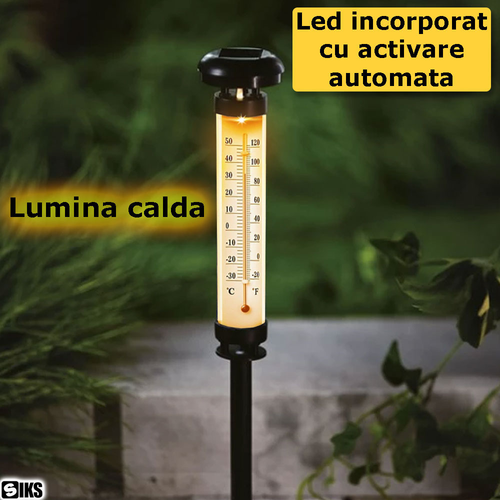 Ledul incorporat in interiorul termometrului solar SIKS