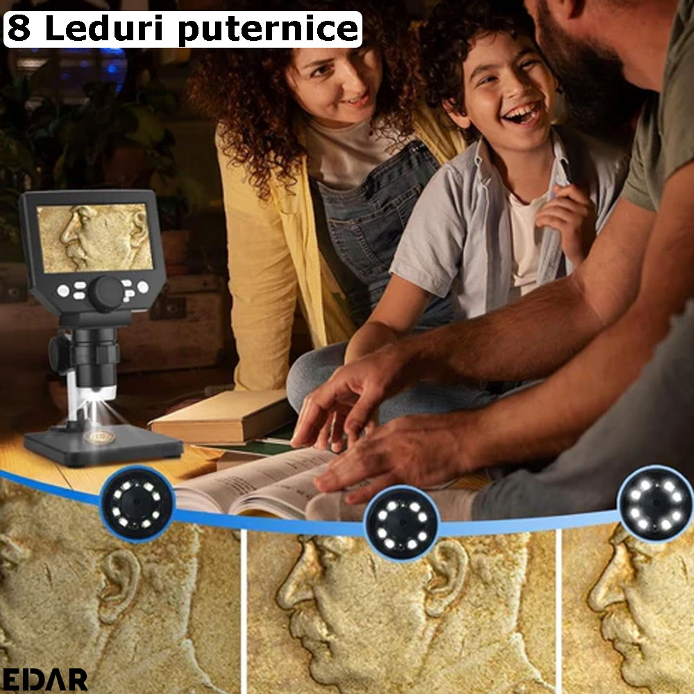 Lumina LED a microscopului digital