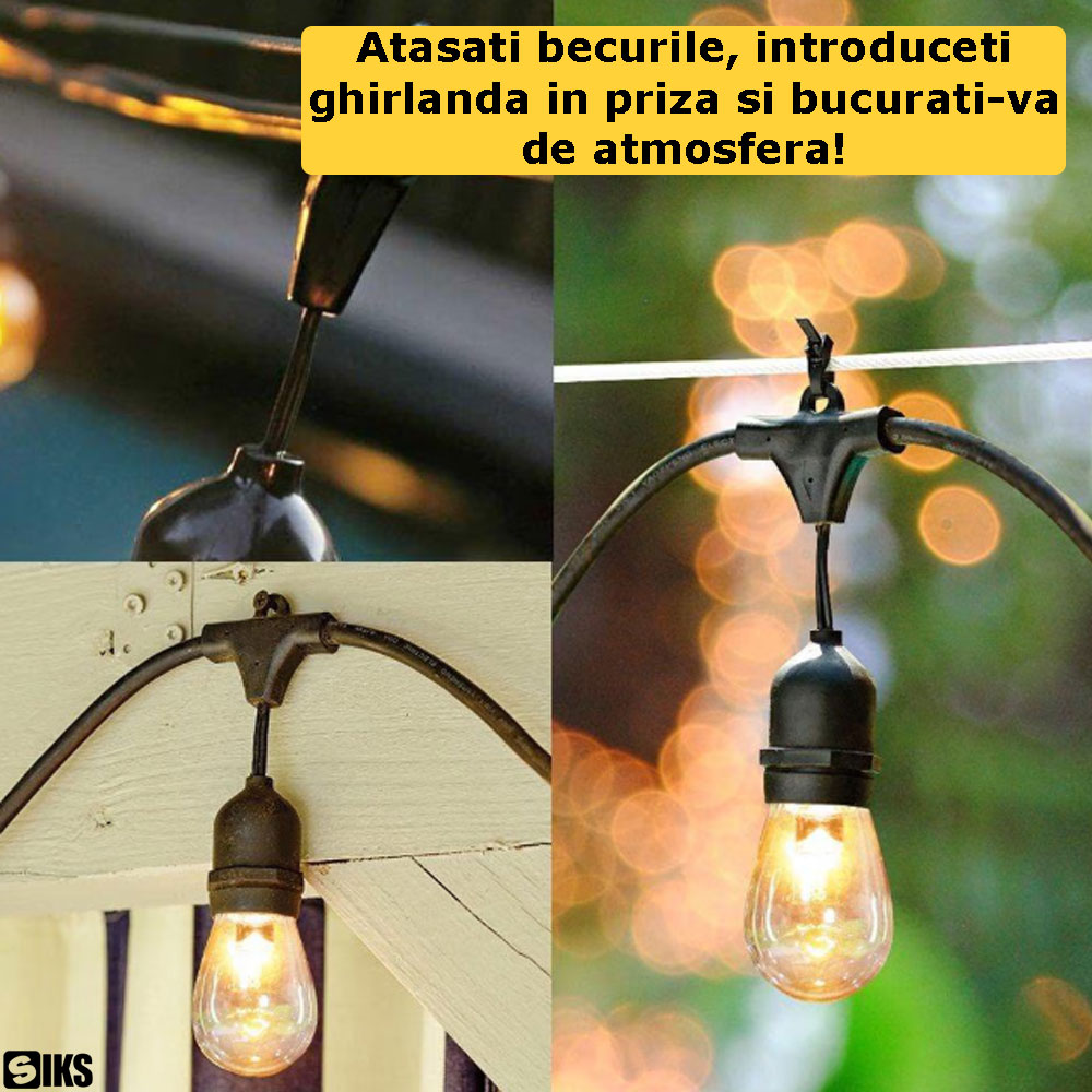 Modul de utilizare a ghirlandei luminoase fara becuri SIKS