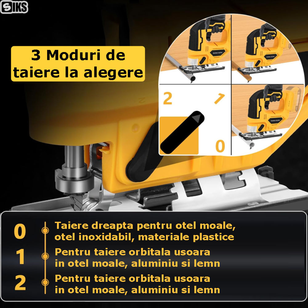 Modurile de taiere disponibile pentru fierastraul electric pendular