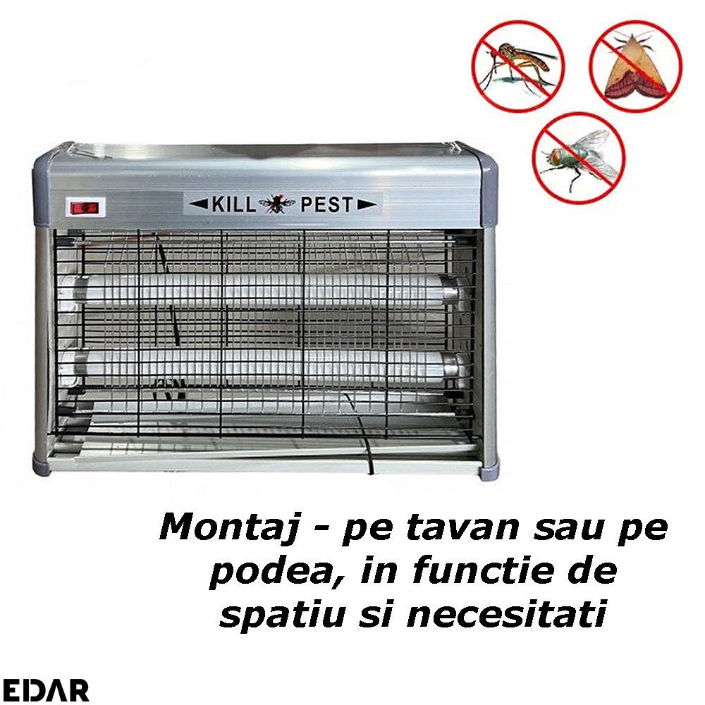Montajul aparatului de tantari pe tavan sau podea