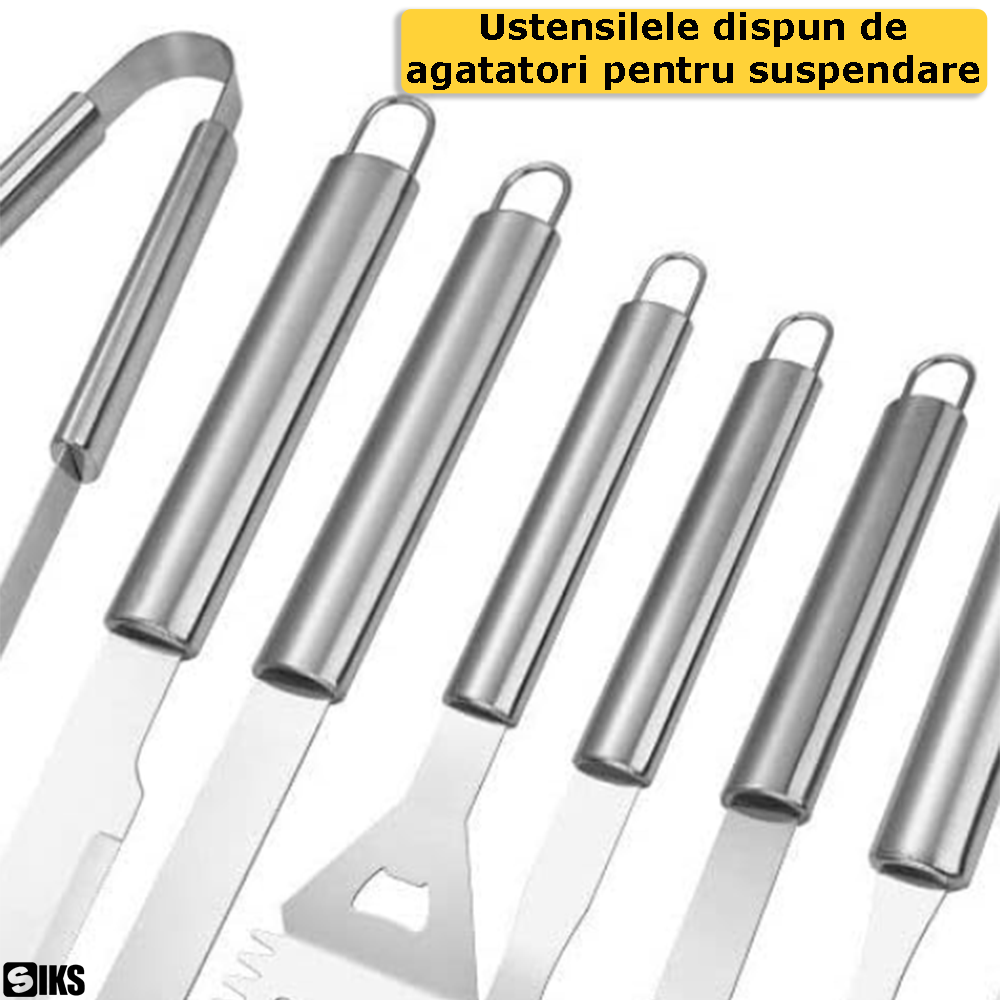 Orificiile de agatare ale ustensilelor pentru gratar