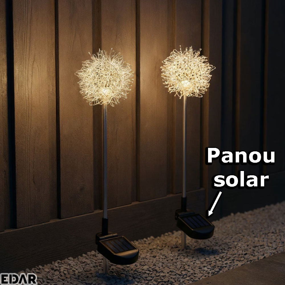 Panoul solar din componenta lampilor solare tip papadie