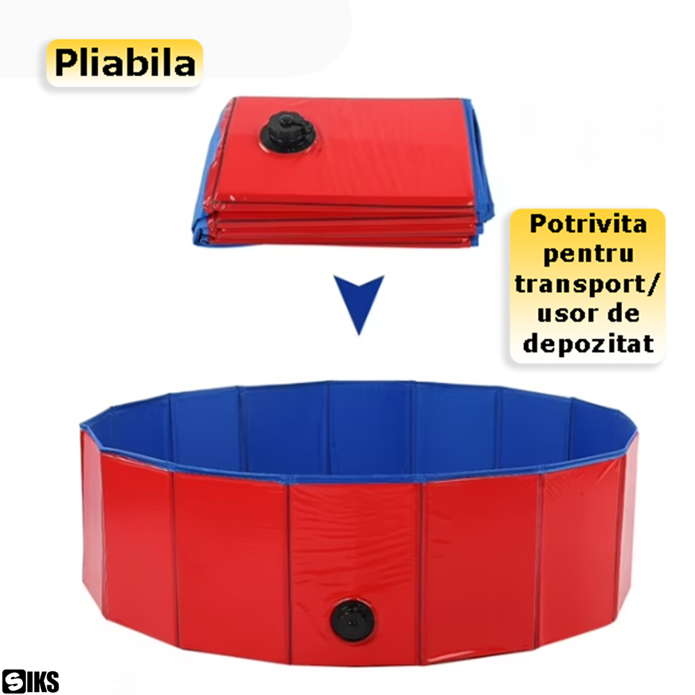 Plierea piscinei pentru animale de companie