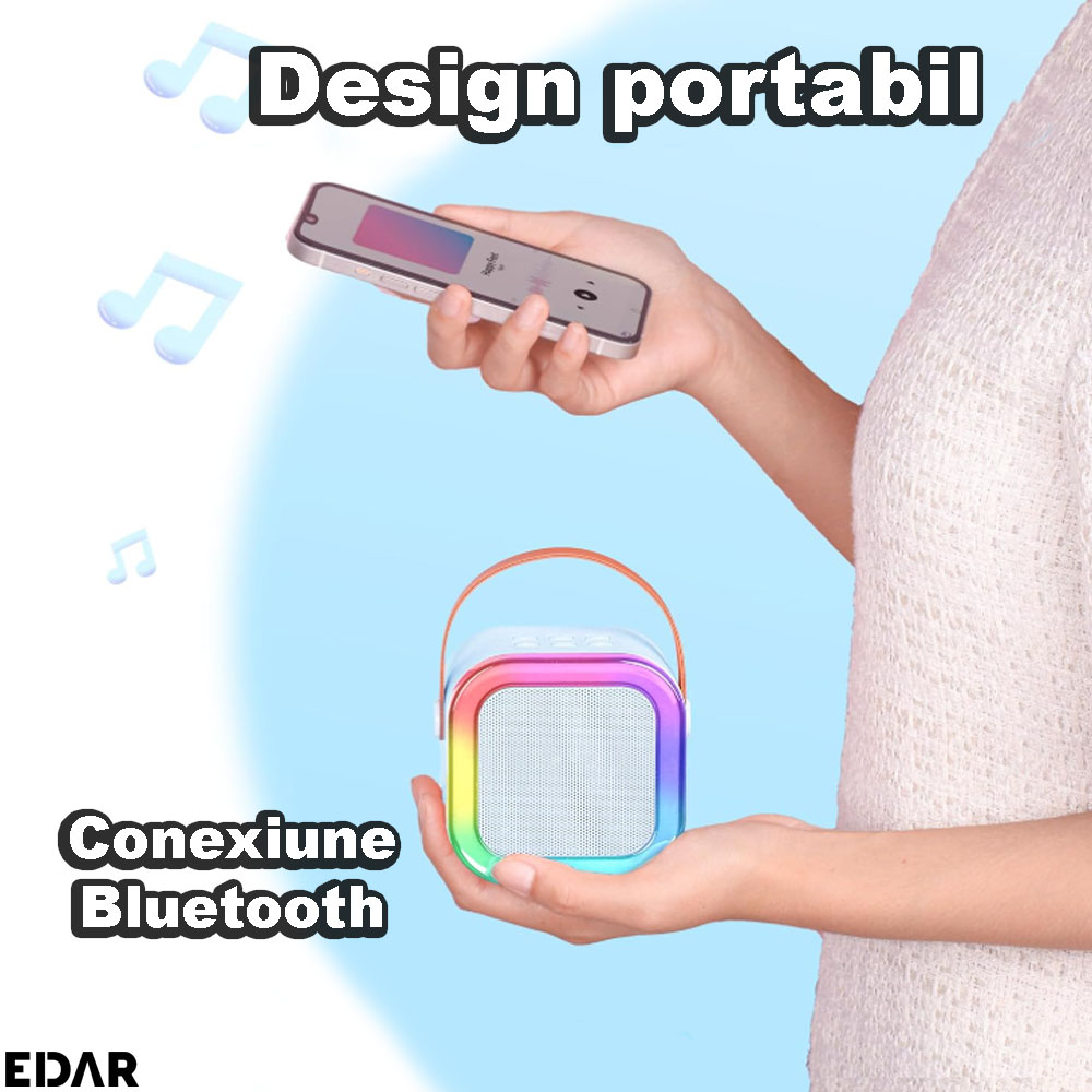Portabilitatea si conexiunea bluetooth ale boxei wireless EDAR
