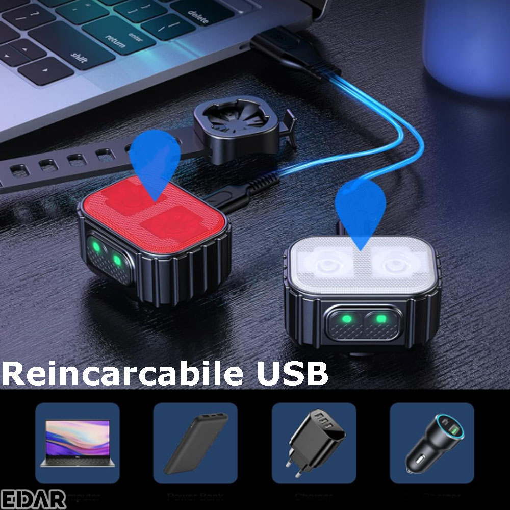Reincarcarea prin USB a luminilor pentru bicicleta