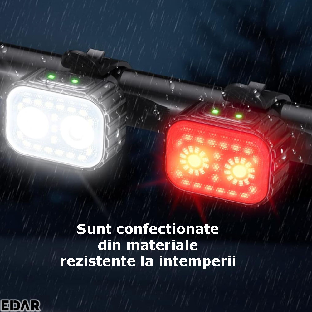Rezistenta la apa si intemperii a luminilor pentru bicicleta