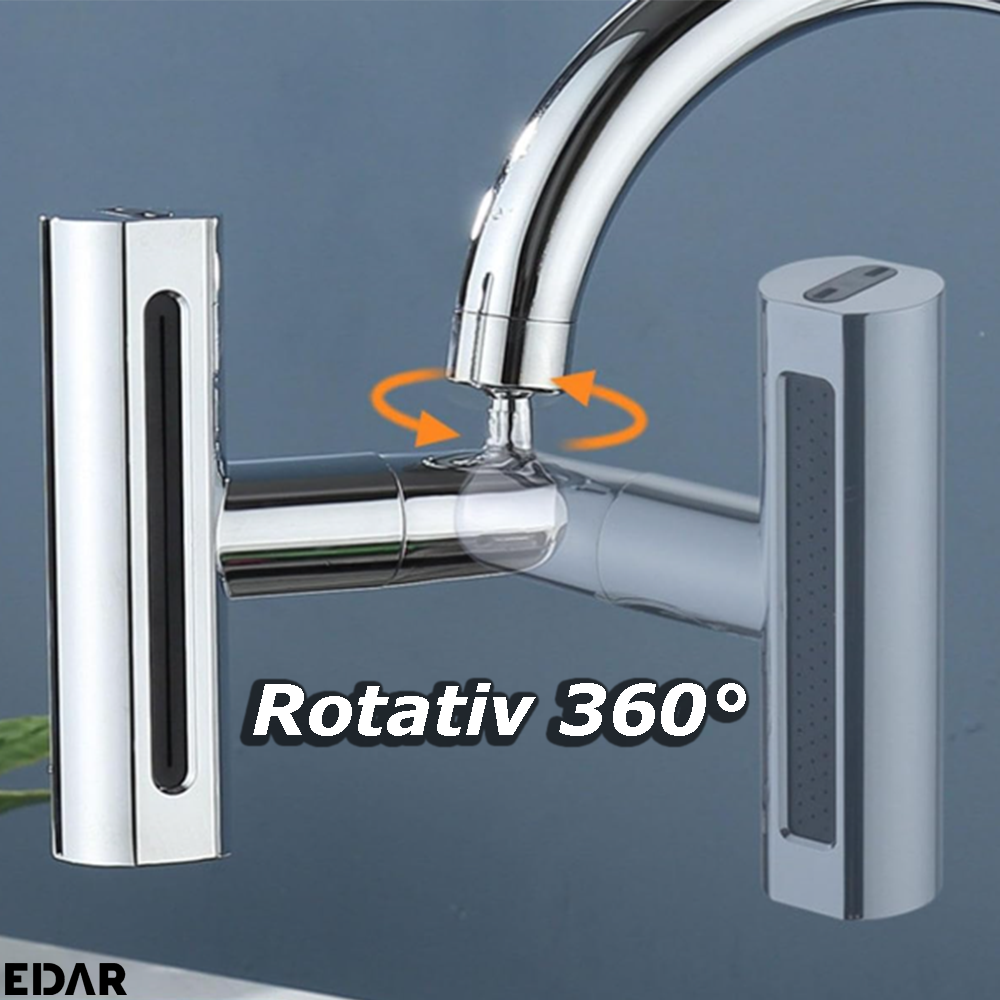 Rotatia completa a adaptorului pentru robinet