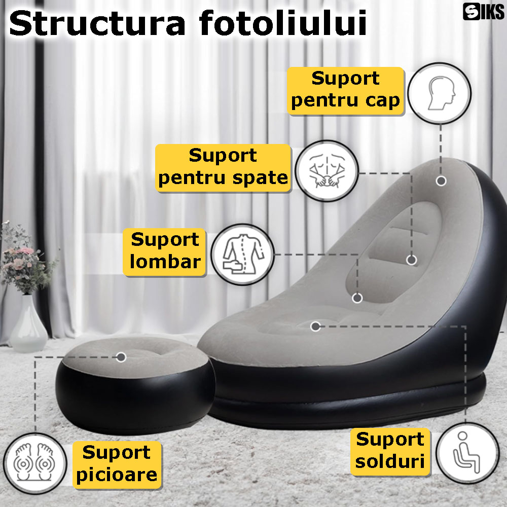 Structura fotoliului gonflabil SIKS