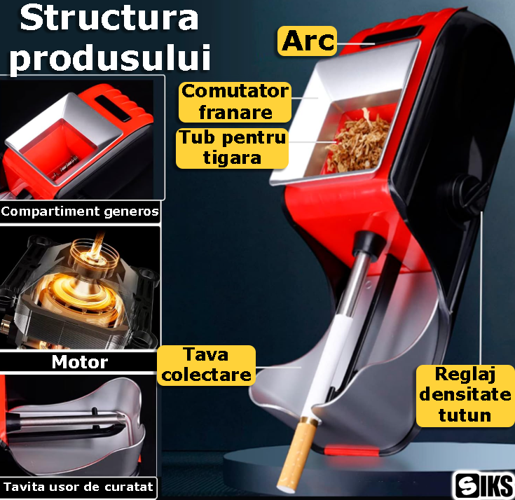 Structura injectorului pentru tutun SIKS