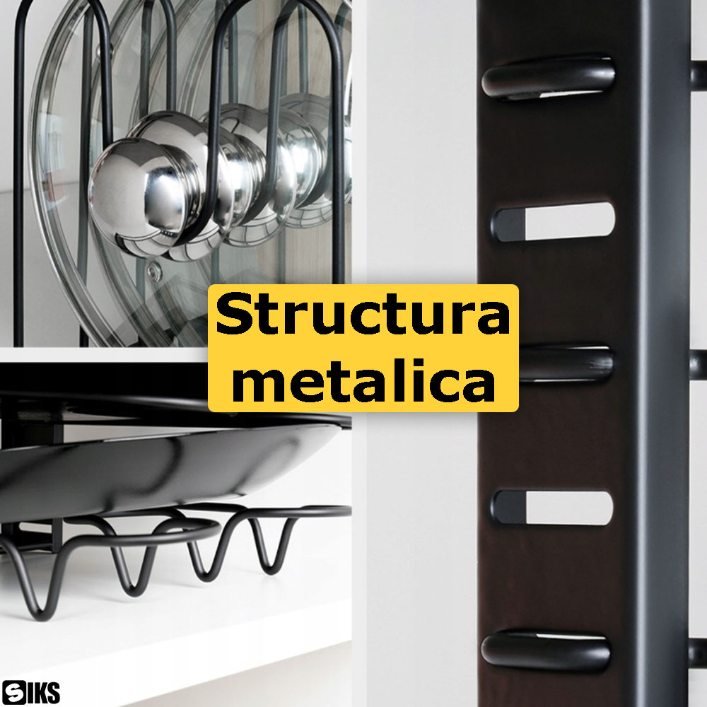 Structura metalica a suportului organizator pentru vase