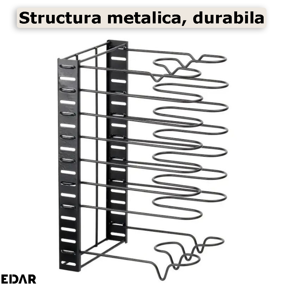 Structura metalica si durabila a organizatorului pentru vase