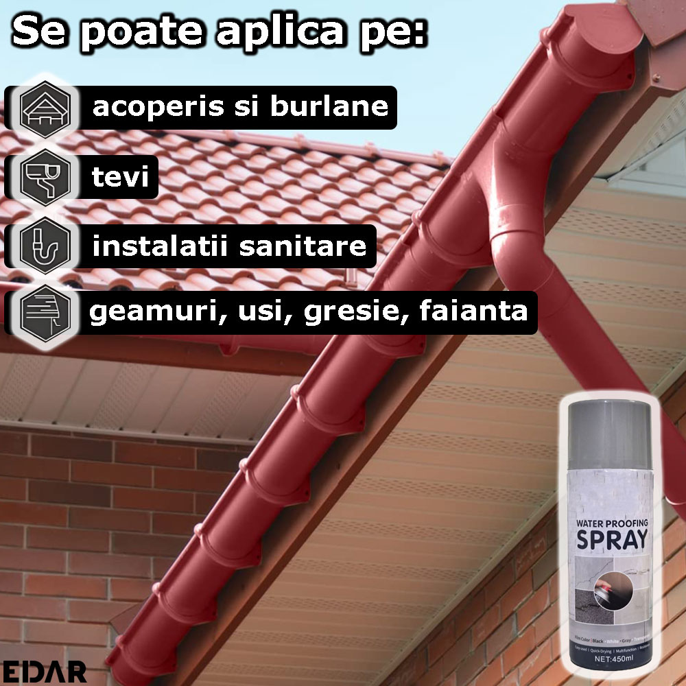 Suprafetele pe care se aplica spray-ul de etansare EDAR