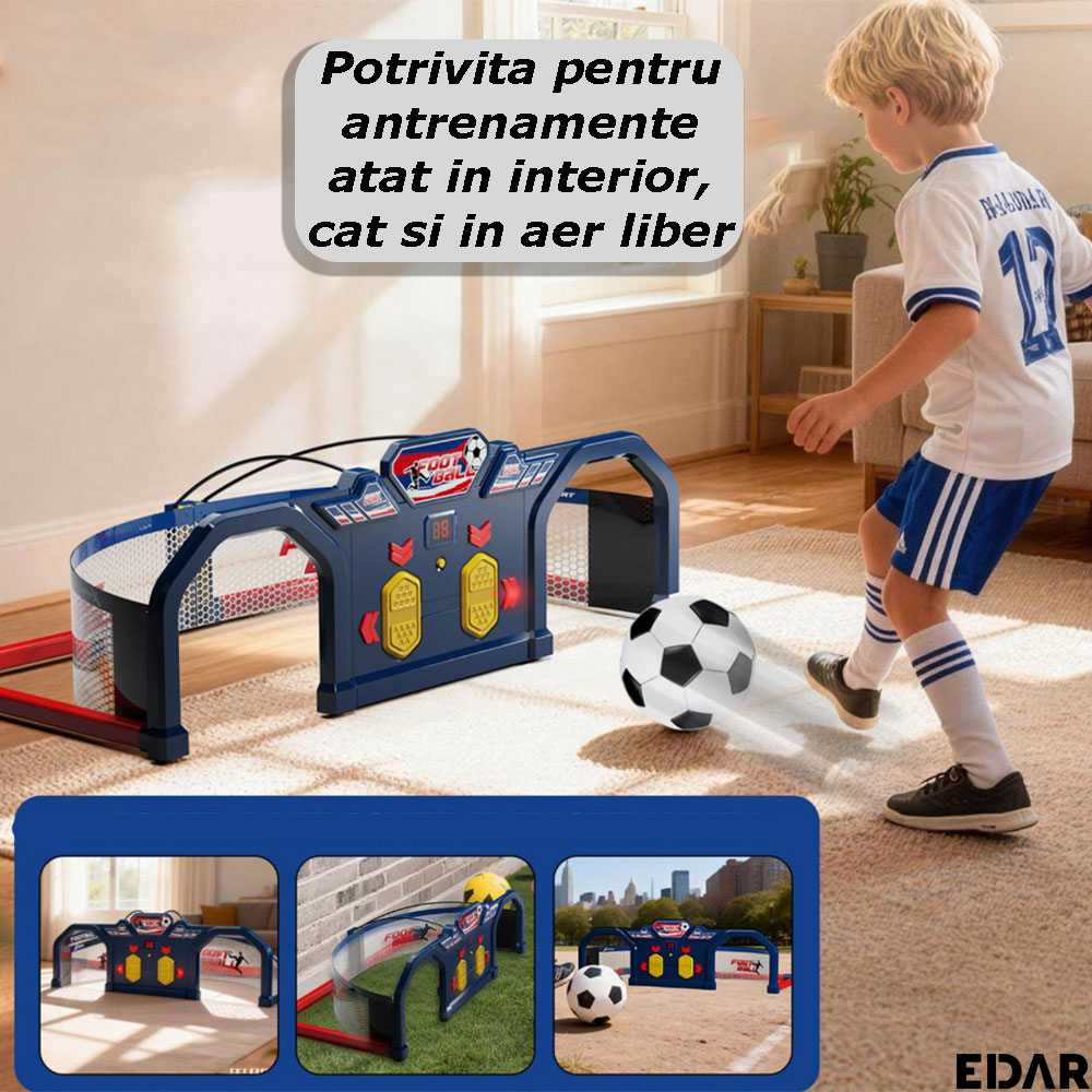 Utilizarea portii de fotbal pentru copii in interior sau aer liber
