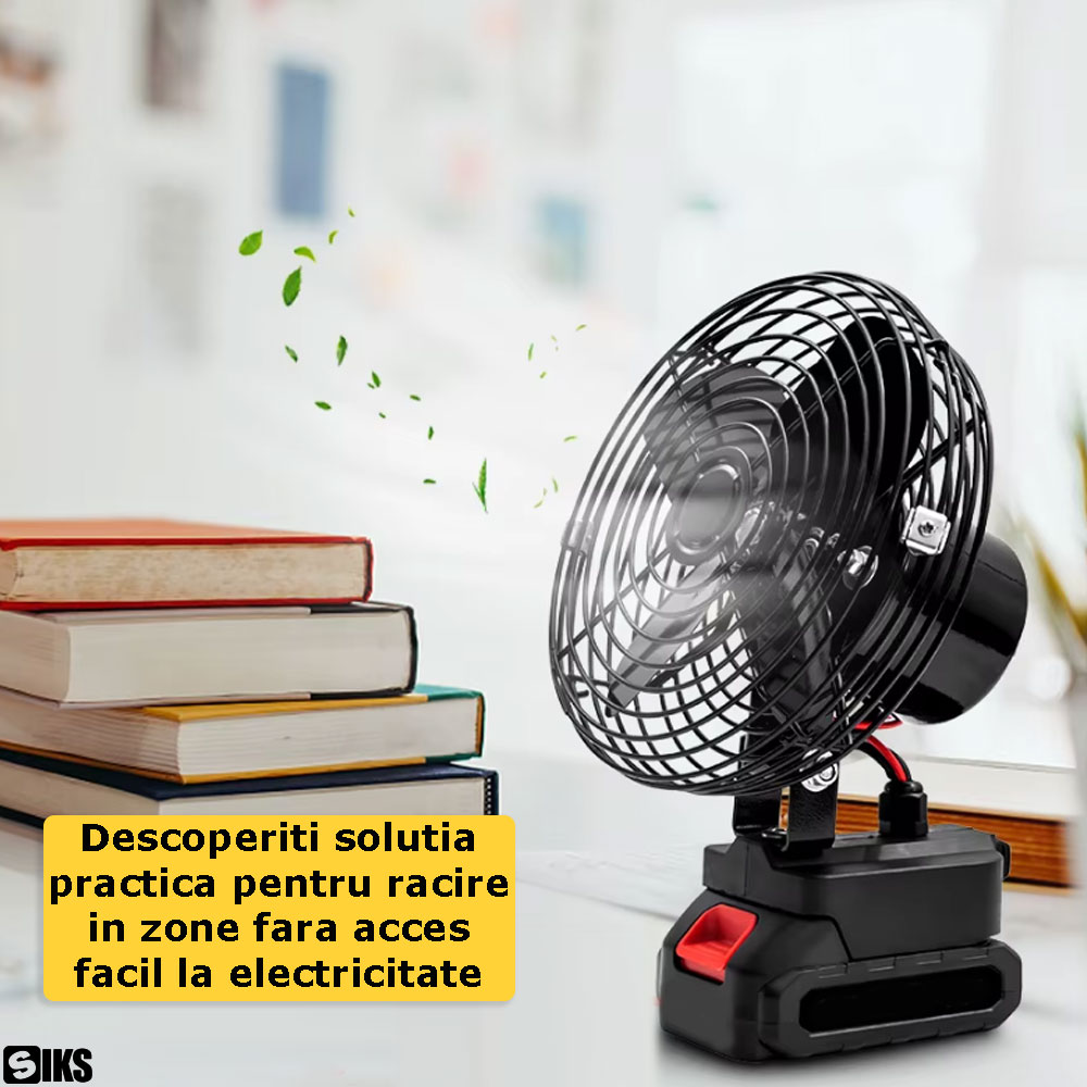 Utilizarea ventilatorului portabil in zone fara acces la electricitate