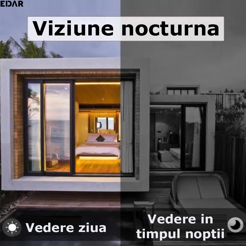 Vederea nocturna cu camera de supraveghere EDAR