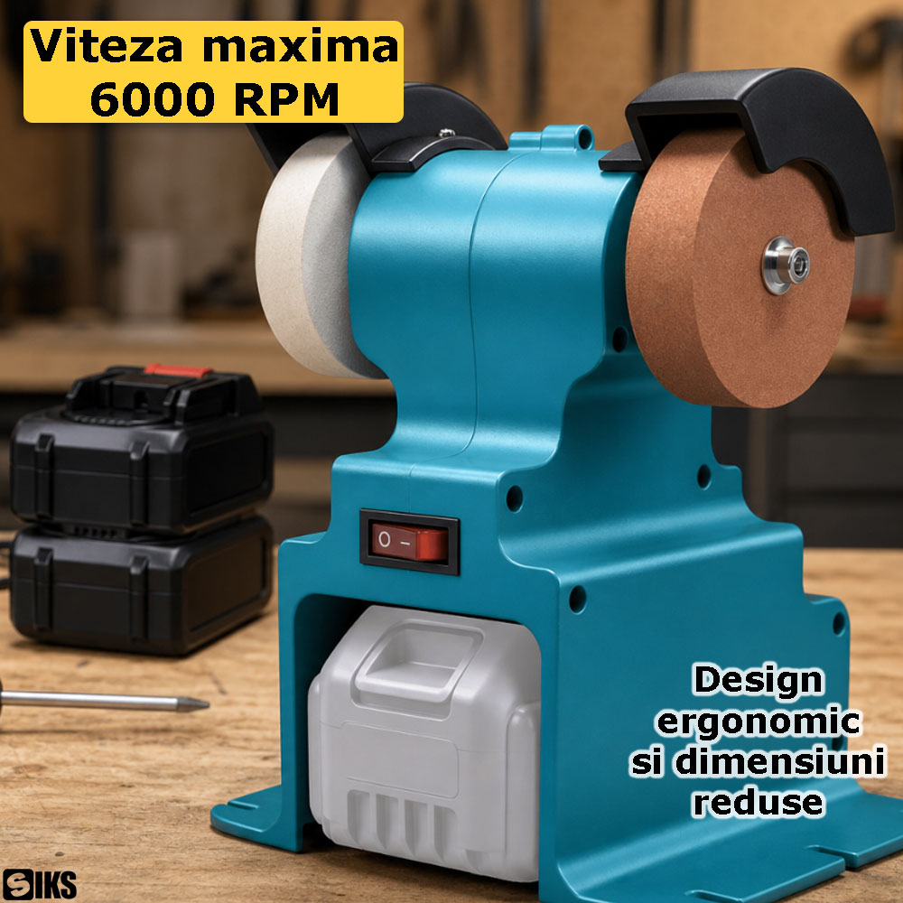 Viteza de rotatie si designul ergonomic ale polizorului fara fir SIKS