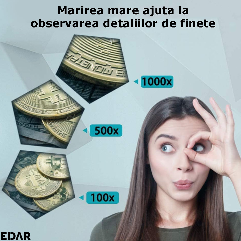Zoom-ul puternic al microscopului digital